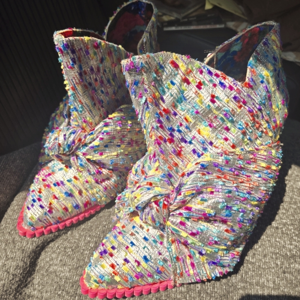 IRREGULAR CHOICE Colorful Women's Shoes with Bow Detail NWOB